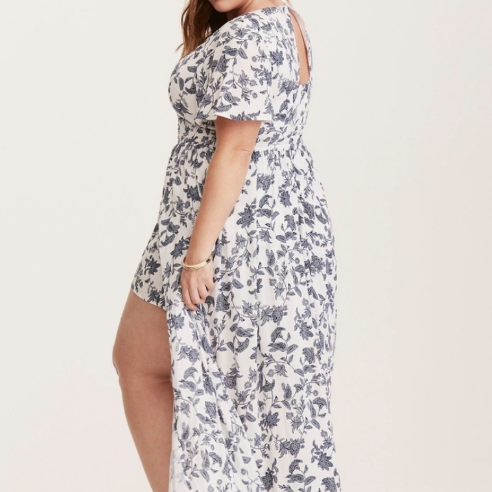 Torrid Paisley Hi-Low Romper - Picture 4 of 7